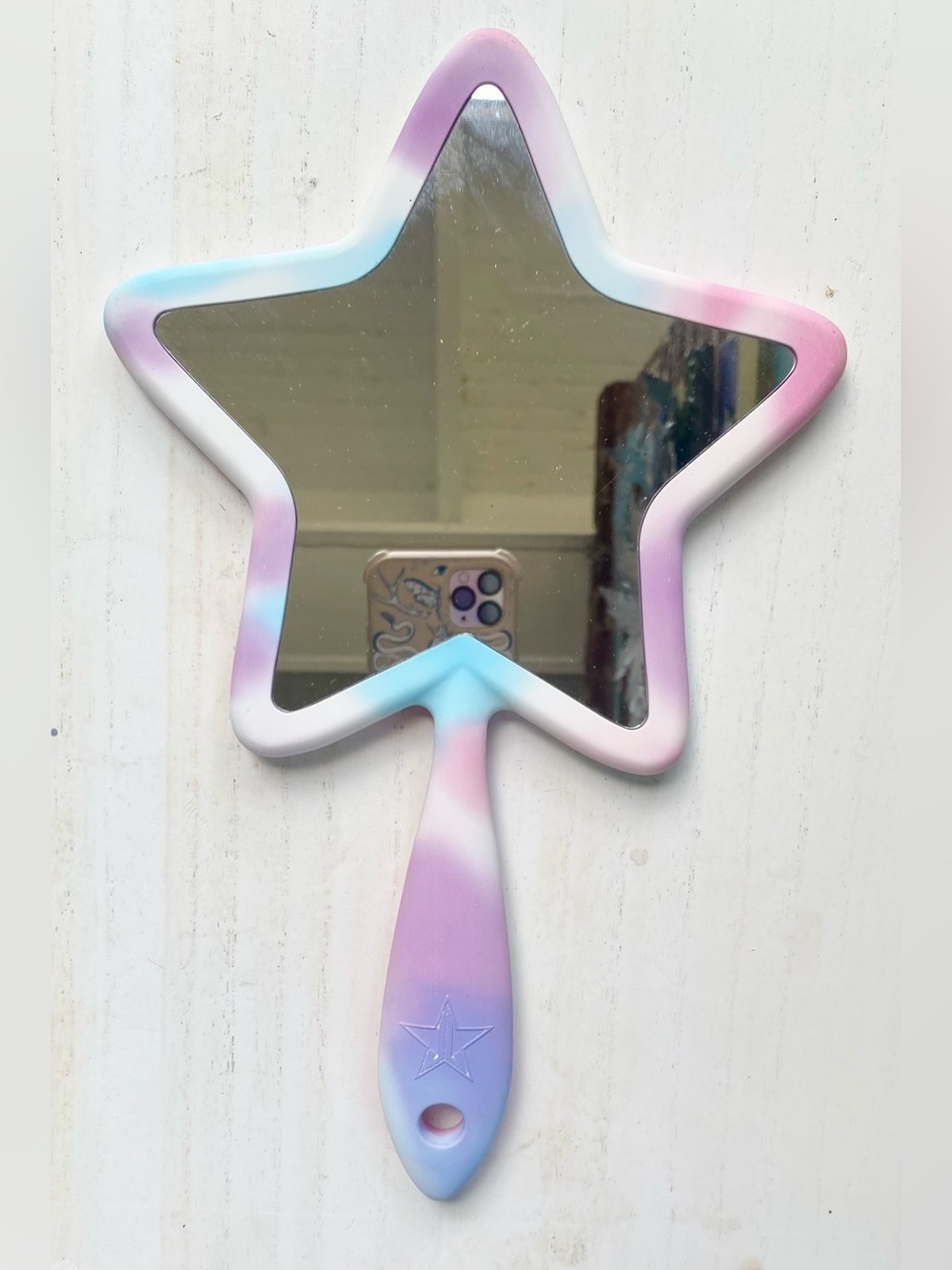 Jeffree Star Cotton Candy Star-Shaped Hand Mirror - Pink, White, Purple, Blue - Picture 3 of 3